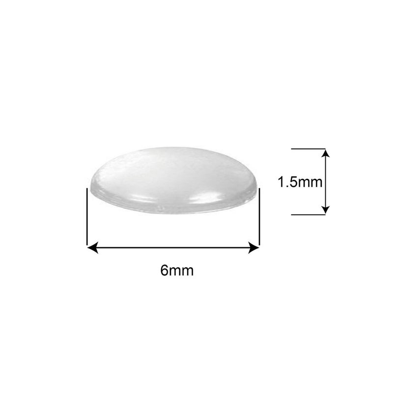 RUTICH Small Door Bumpers Self-Adhesive Clear Rubber Feet Tiny Bumpons 1/4" Diameter X 1/16" Thick 100 Packâ€¦ - Image 2